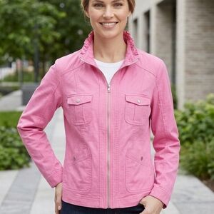 Chic Women's Utility Jacket in Pink